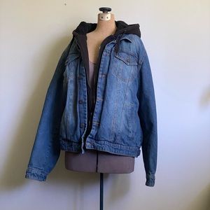 Levi Signature Jean jacket Sherpa lined hoodie